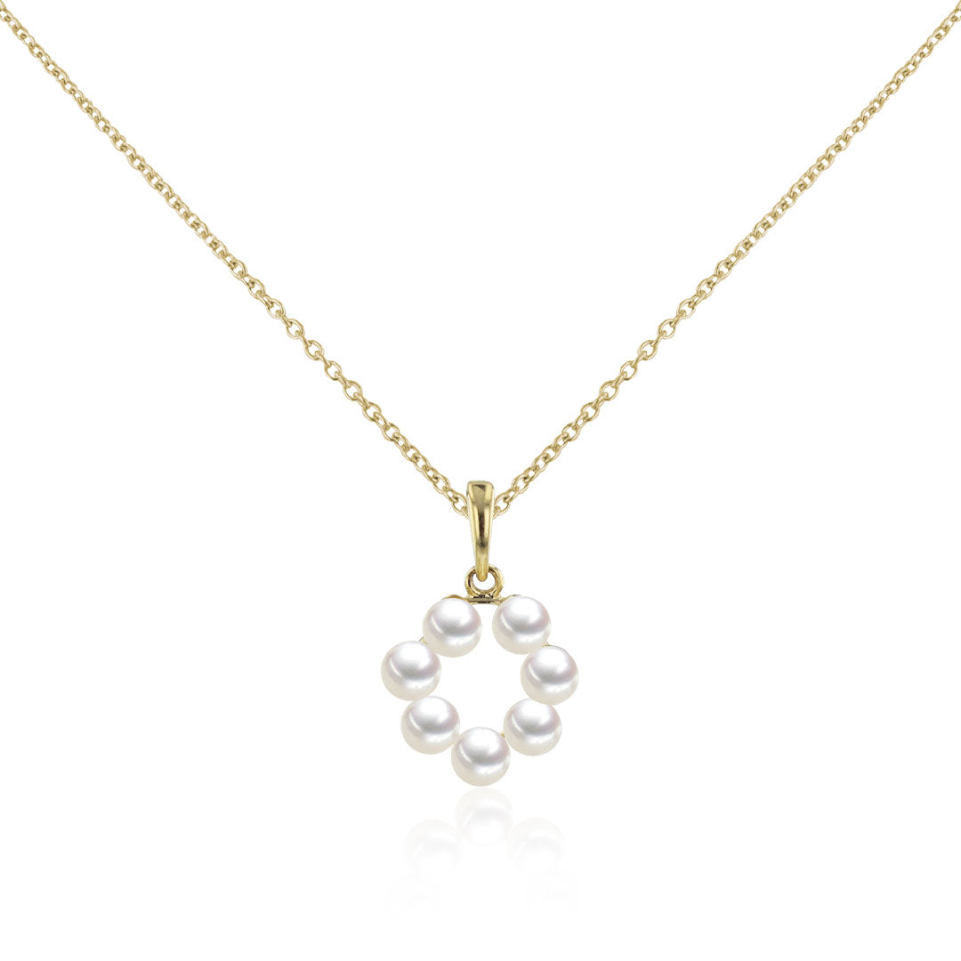 Süßwasser Halskette "Tiny Circle" - Calissi